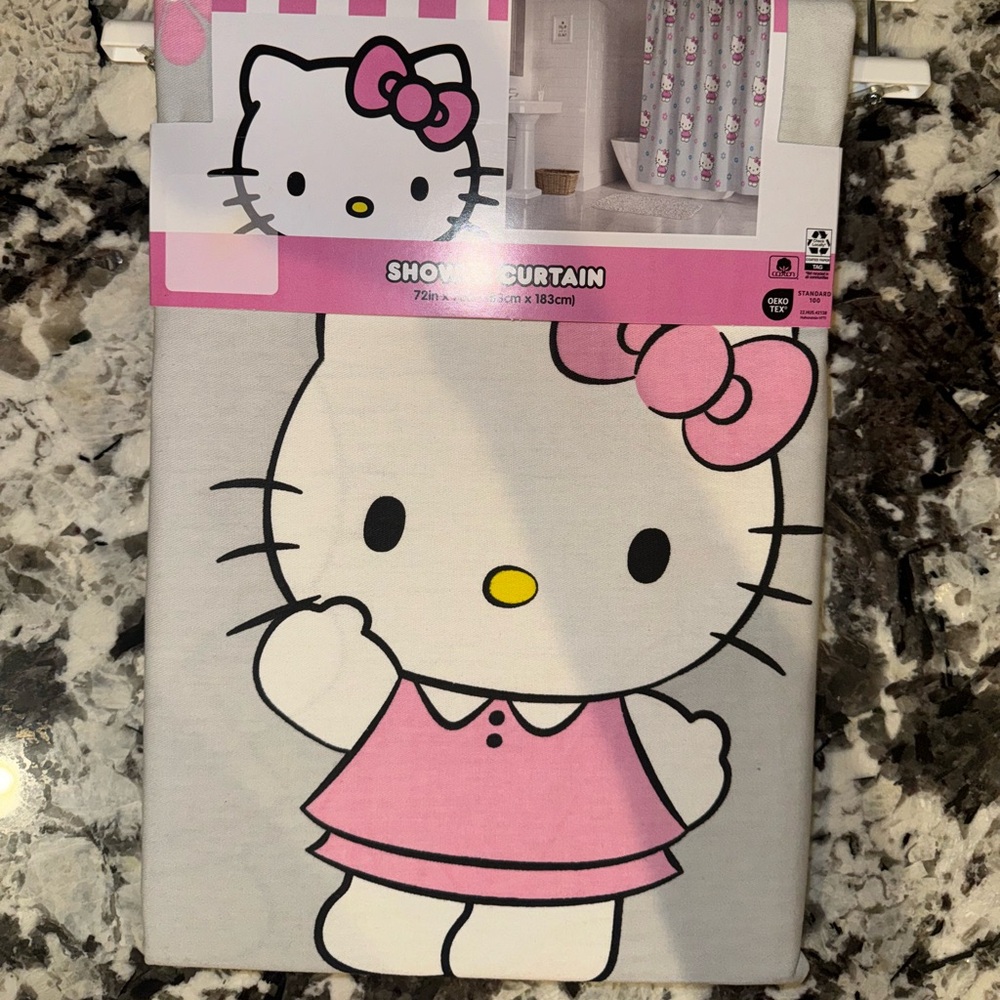 Viral Hello Kitty Shower Curtain! (Looks like HK is “flipping the bird”)